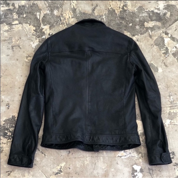 AllSaints Lark Leather Jacket (XS Small) - Picture 2 of 10